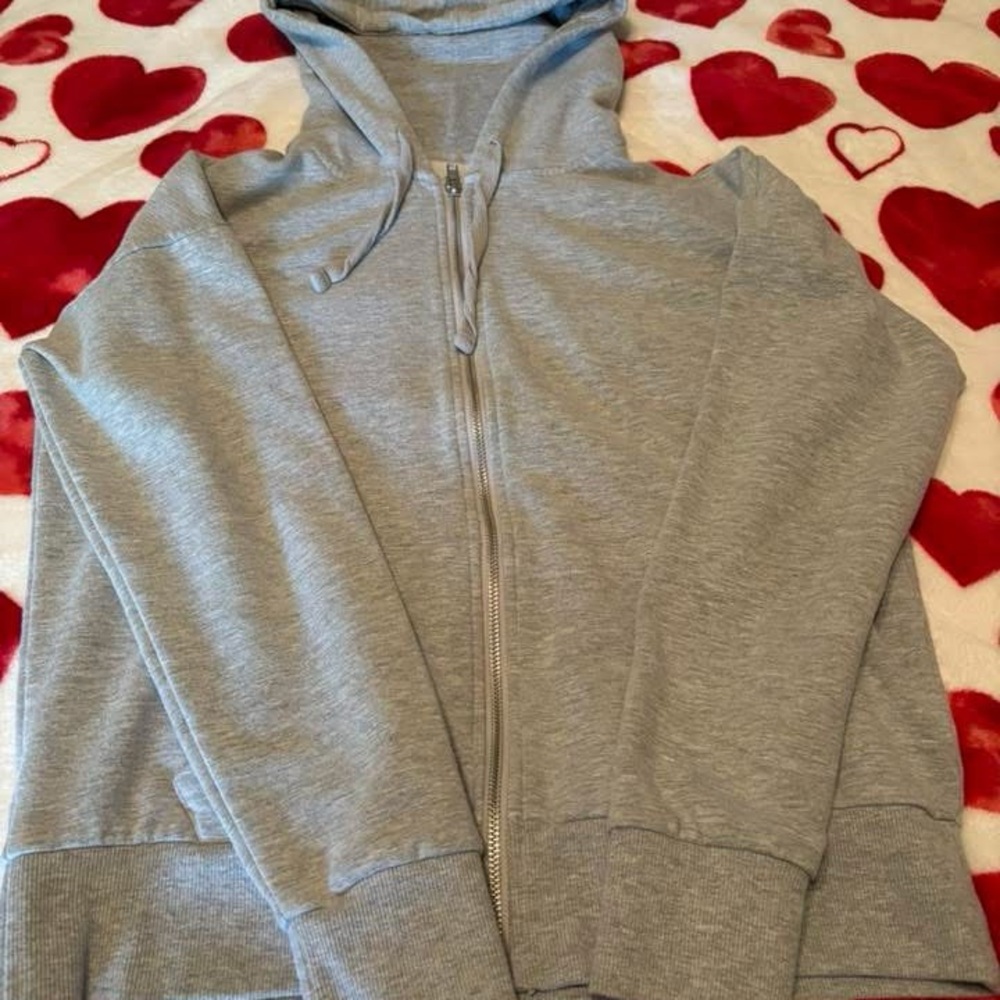 Gray Zip-Up Hoodie